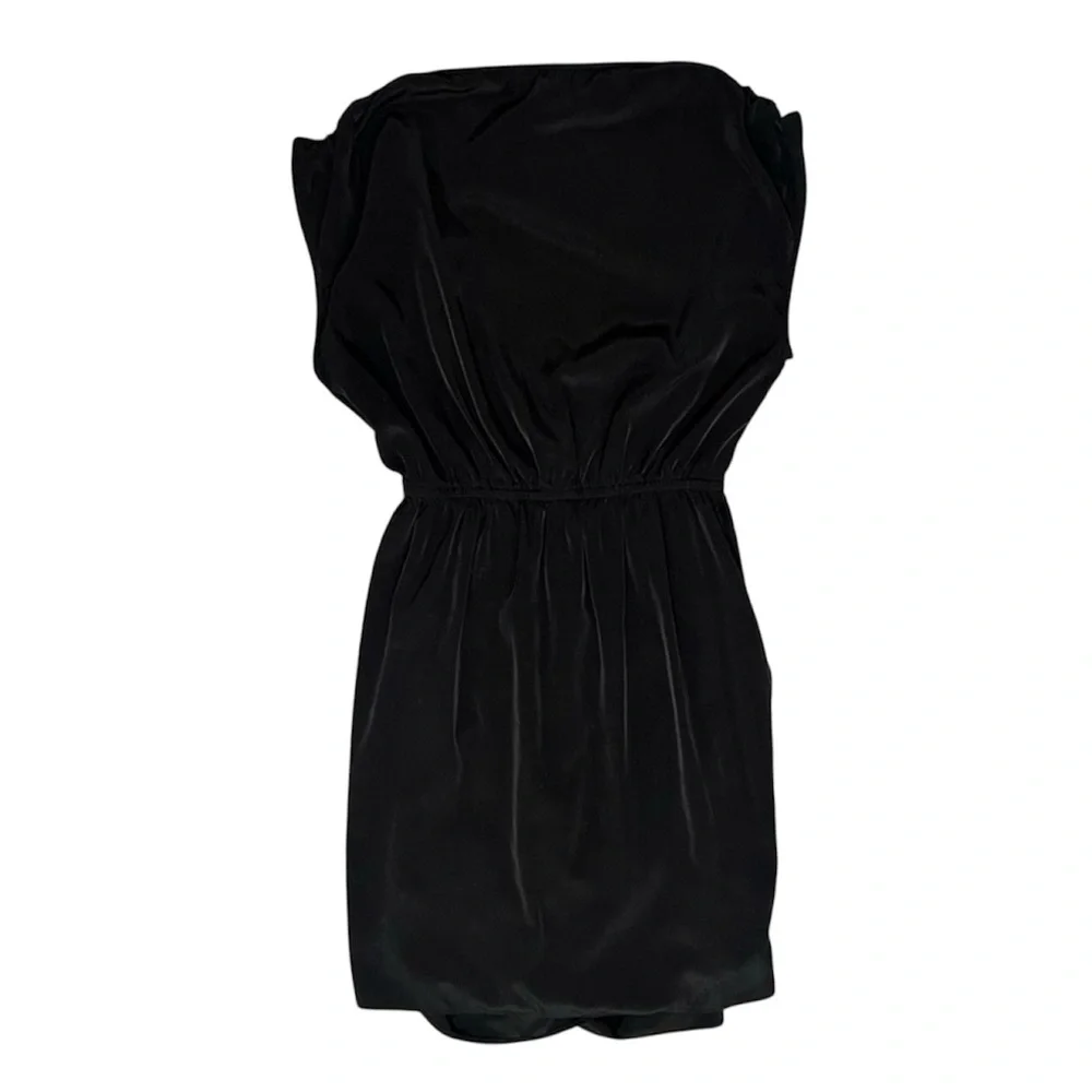Gabriella Rocha Cinched Waist Black Wrap Mini Dress Size S - Picture 4 of 4